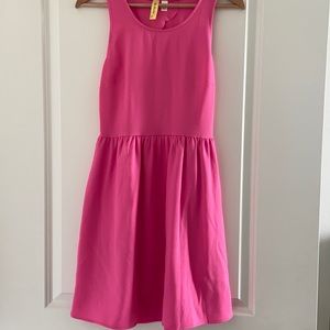 Be stitched pink open back dress